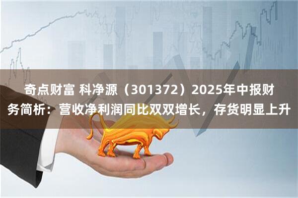 奇点财富 科净源（301372）2025年中报财务简析：营收净利润同比双双增长，存货明显上升