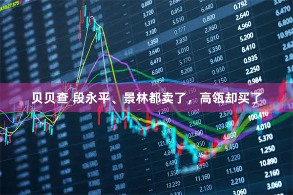 贝贝查 段永平、景林都卖了，高瓴却买了